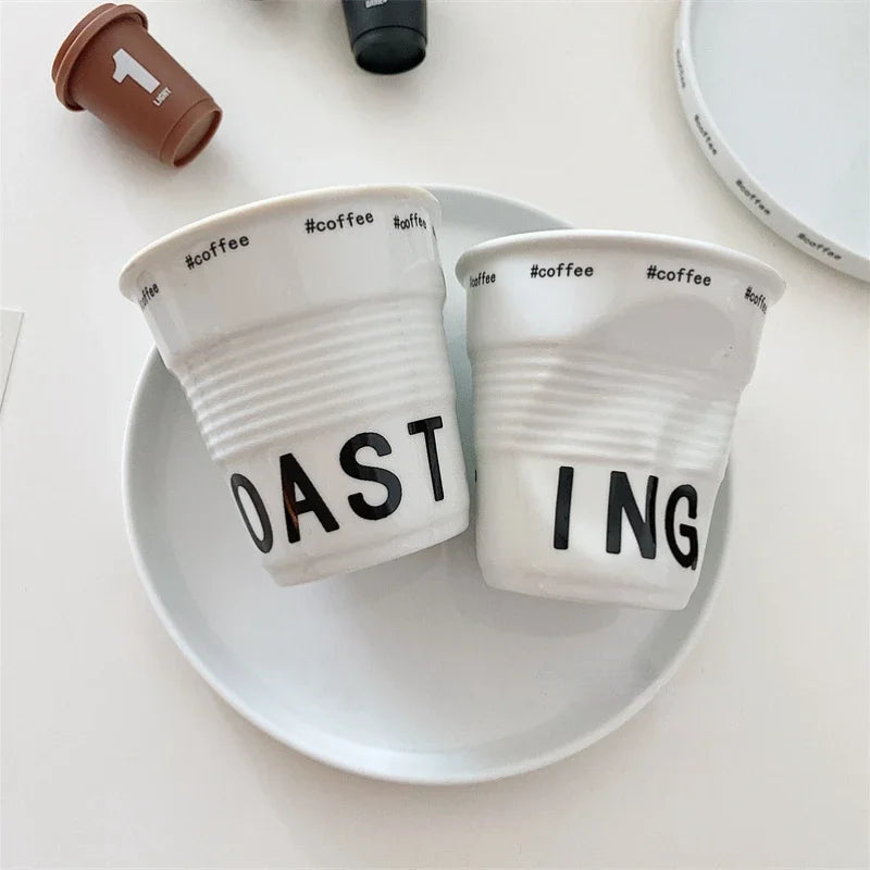 Korean Style Ceramic Coffee Mug 200ml (6.7 oz)