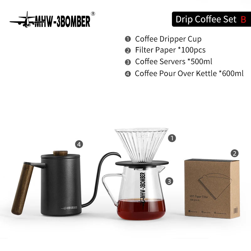 Drip Coffee Maker Set 4 in 1